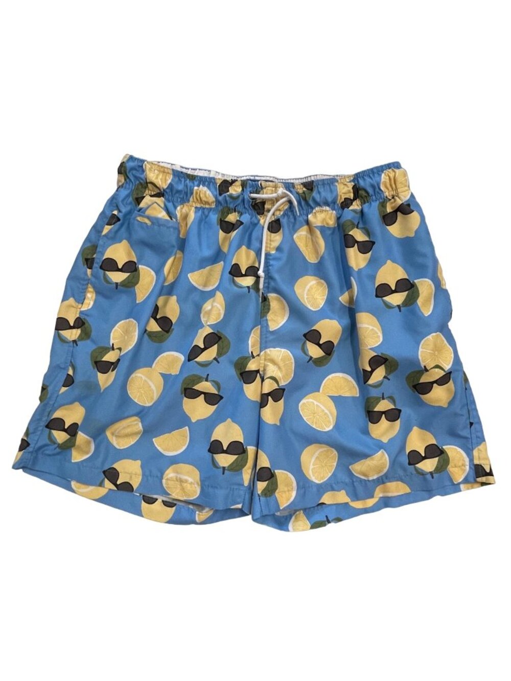 Charleston Threads XXL Lemonhead Swim Trunks Lined Sunglasses Elastic Baggy